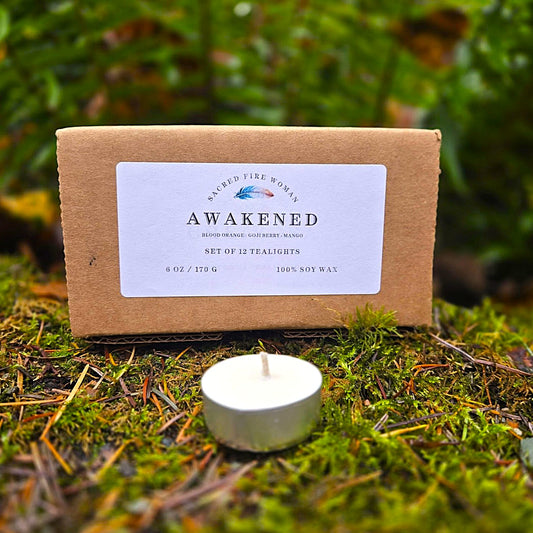 12-Pack Soy Tea Lights | Your Choice of Scent | Sacred Fire Woman