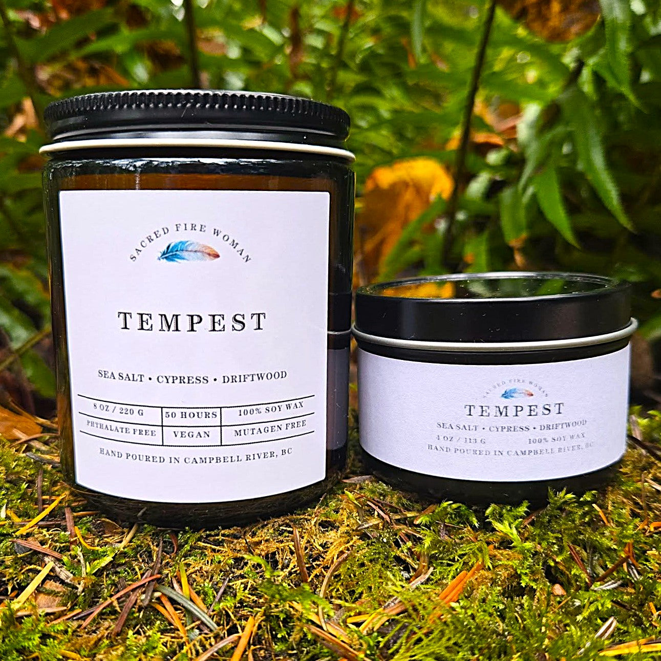 Tempest – Black Salt & Cypress Soy Candle
